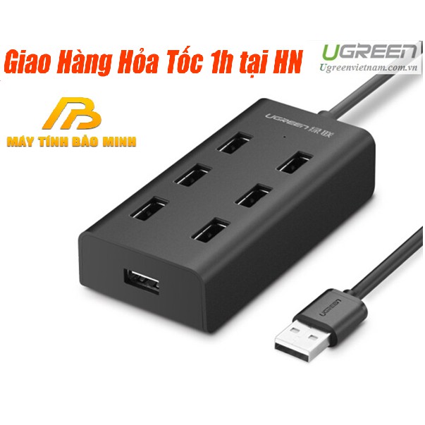 Bộ Chia USB 7 Cổng 2.0 UGREEN 30374 - HUB USB 7 Port Chính Hãng