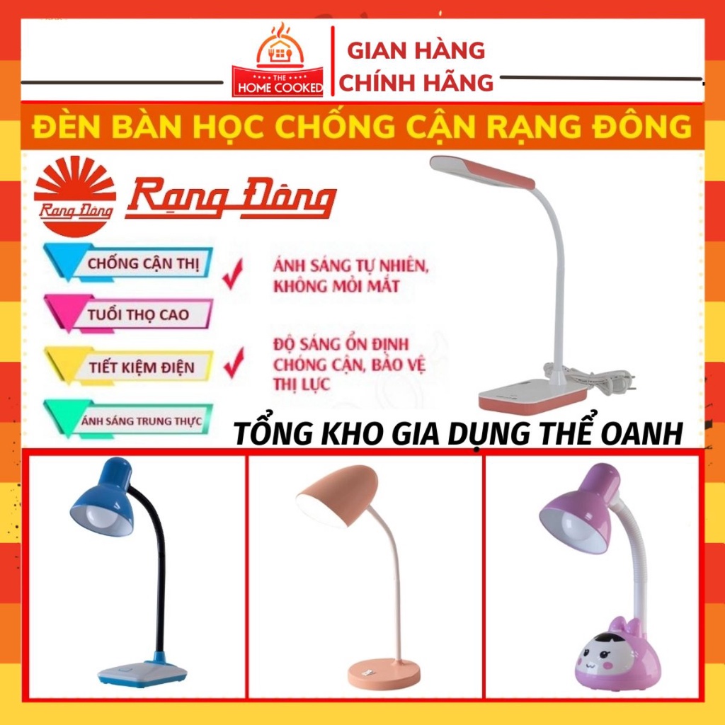 Đèn học để bàn Rạng Đông chống cận thị cho bé, học sinh đèn led bảo vệ mắt bảo hành 1 năm