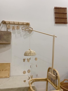 Chuông treo nôi mây và gỗ