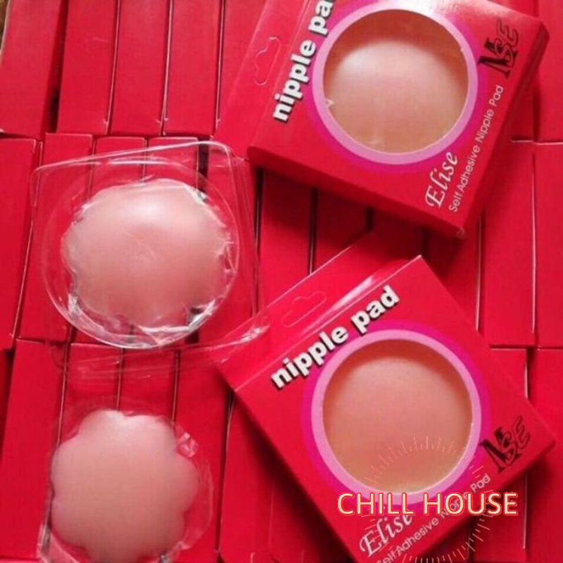 Cặp dán nhũ silicone hoa cho nữ siêu dính hộp hồng - CHILLHOUSE