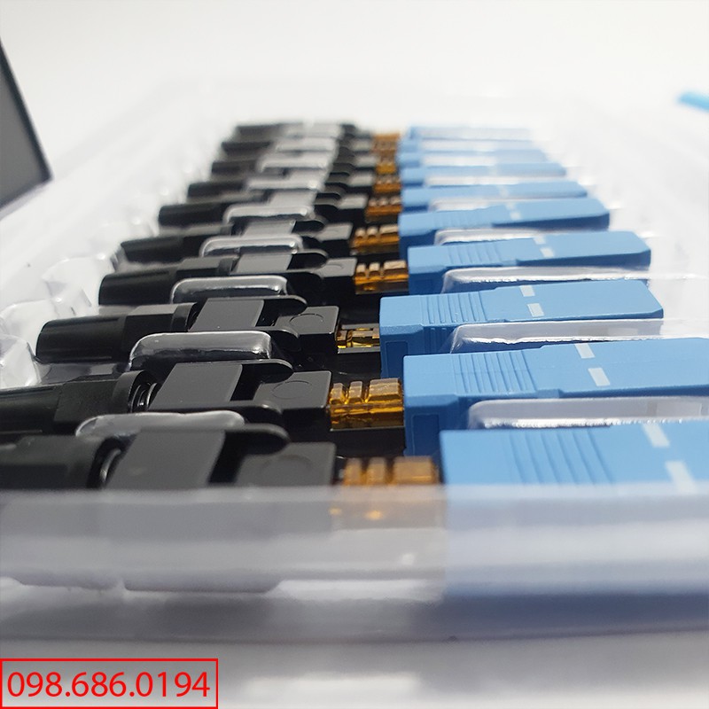 Bộ 10 đầu nối cáp quang UPC tháo lắp nhanh FTTH SC chất lượng cao