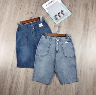 Quần kaki lửng  2 nút co giãn ( hàng y hình)