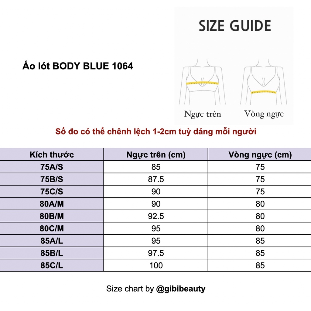 Áo lót BODY BLUE 1064