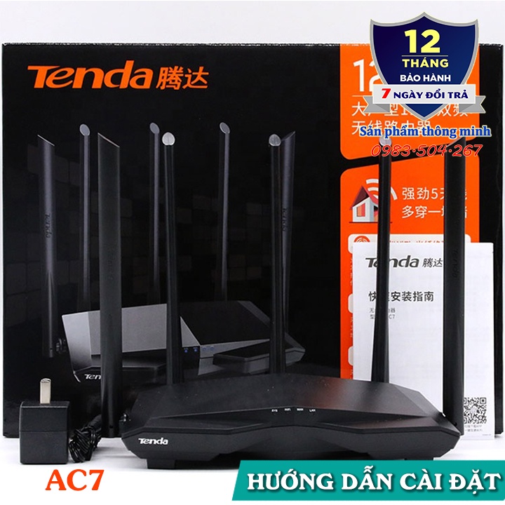 Bộ phát Wifi Router Tenda AC5s/AC6/AC7/AC8/AC10/AC11 - Chuẩn AC1200 - 2 băng tần 2,4GHz và 5GHz - Giao diện Tiếng Anh