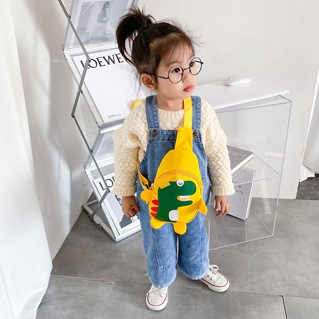 Túi Đeo Chéo Ngực Hình Khủng Long Dễ Thương Cho Bé