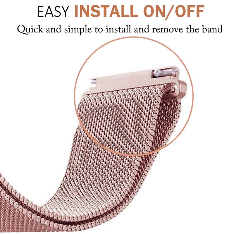 Dây Đeo 20 22mm Cho Samsung Watch Active 2 40/44mm Galaxy 3/4 Classic 45/42mm Gear S3 HUAWEI GT Milanese