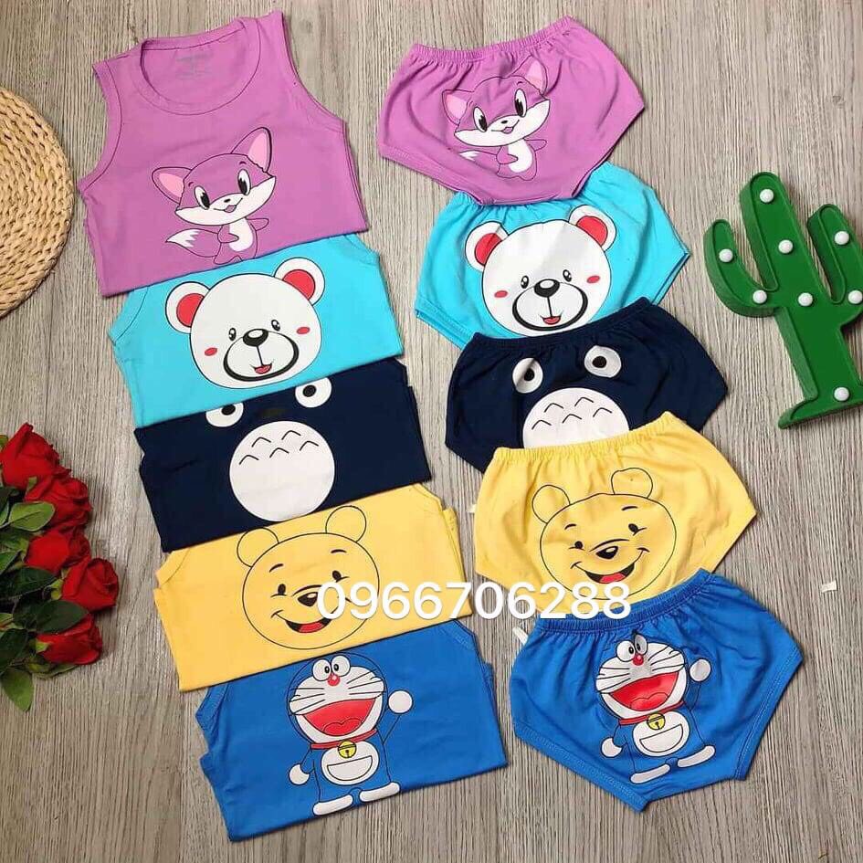 [FREE SHIP] 5 bộ quần áo trẻ em cotton 2 chiều cho bé trai và bé gái