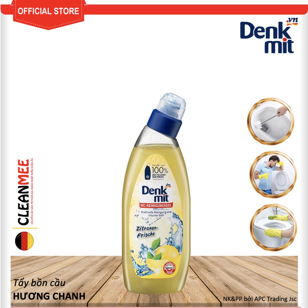 Nước Tẩy Rửa Bồn Cầu Vệ Sinh Denkmit Có 3 Loại Mùi Hương Giúp Đánh Bay Mọi Vết Bẩn Dung Tích 750ml