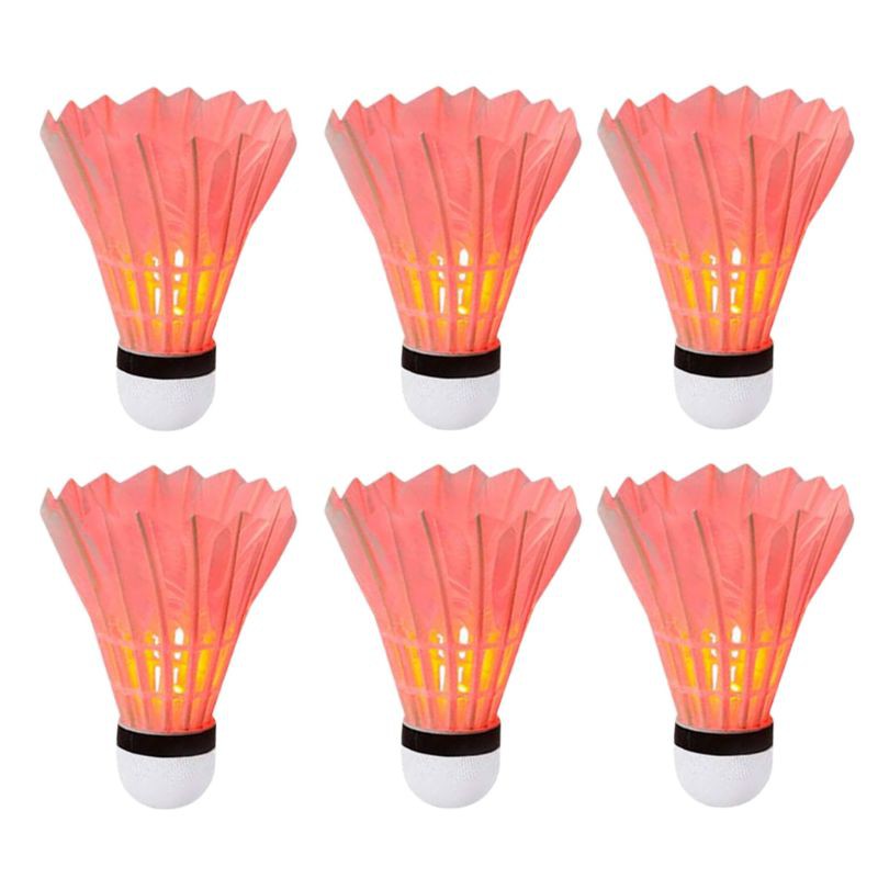 Set 6 Quả Cầu Lông Có Đèn Led Nhiều Màu Sắc Dùng Để Trang Trí Ban Đêm Mới