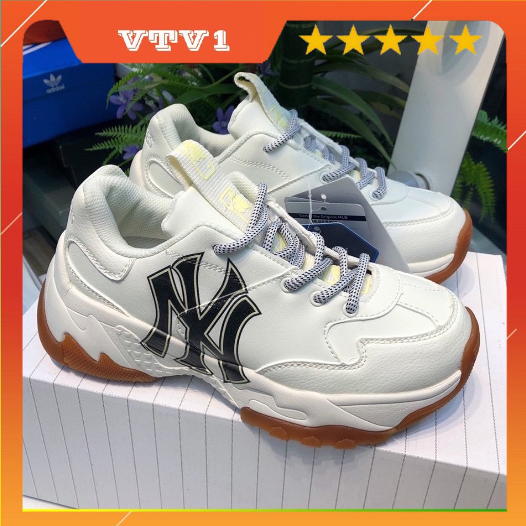 ( NY đế nâu chuẩn 11) Giày thể thao và sneaker nam nữ màu trắng đế nâu , đế cao 5cm