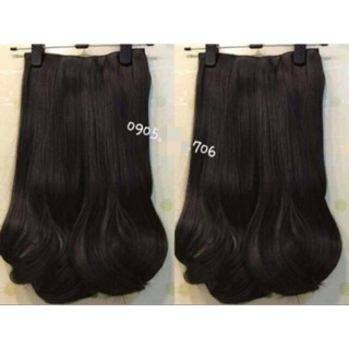 Tóc giả Kẹp xoăn nhẹ cúp 40cm tặng móc khoá