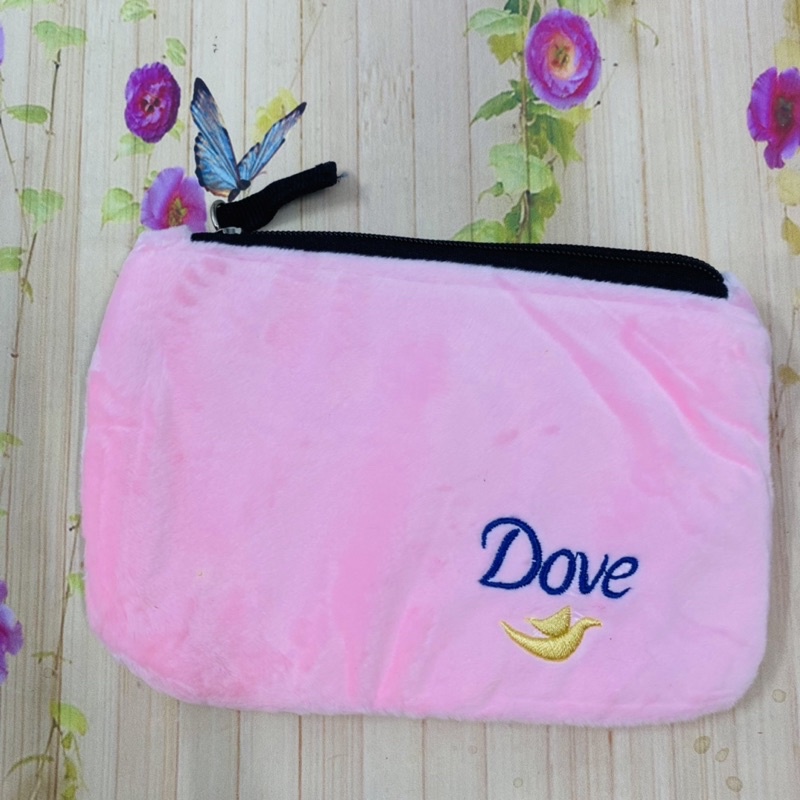 Túi cầm tay vải nhung mềm mại có quai xách Dove