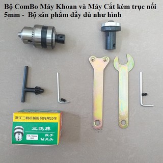 Bộ kẹp lưỡi cắt,giữ đĩa kèm trục 5mm - Bộ máy khoan B12 cho motor 775,895