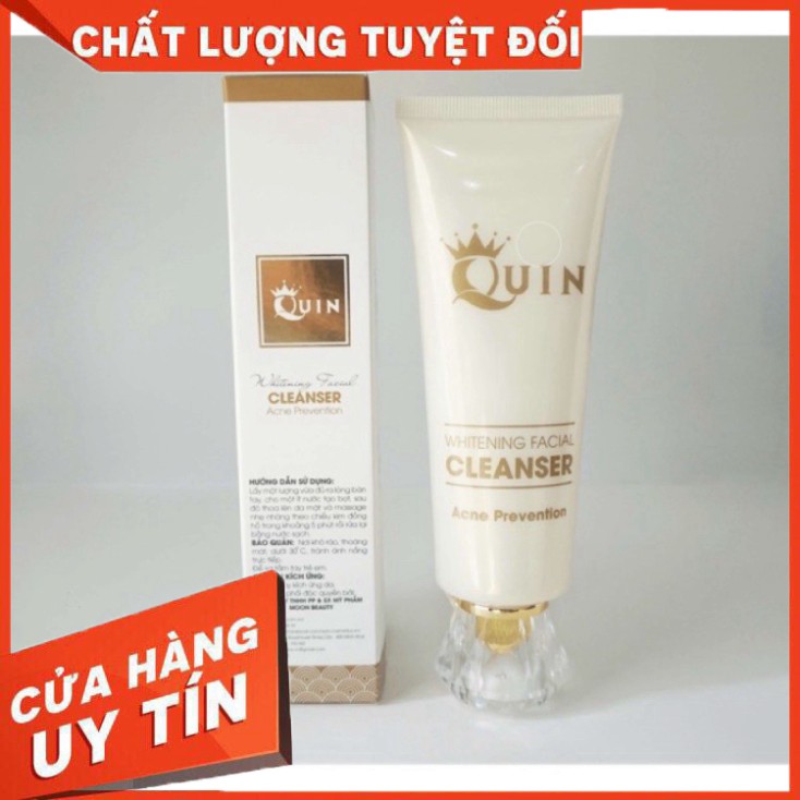 Sữa rửa mặt ngừa mụn trắng da QUIN - Whitening Facial Cleanser Acne Prevention 🆕🆕