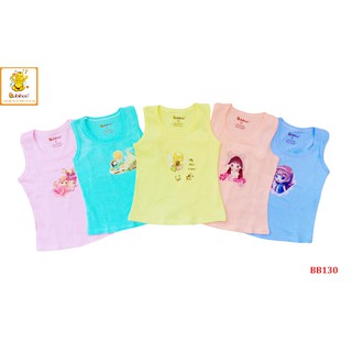 Áo ba lỗ bé gái in chuyển nhiêt babiboo bb130