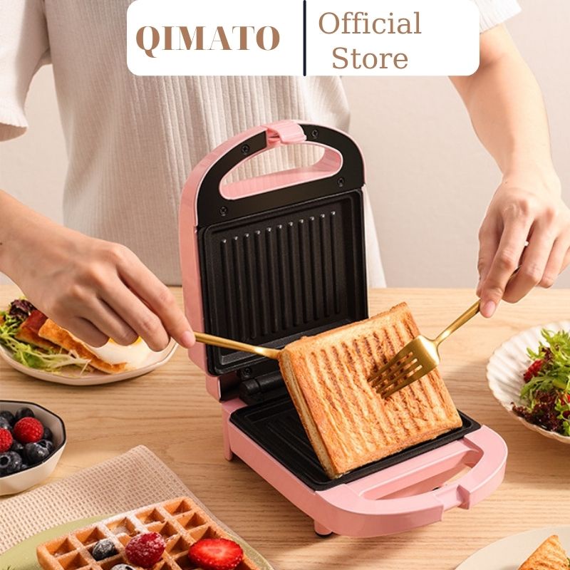 Máy nướng bánh mì sandwich đa năng tiện dụng mini QIMATO