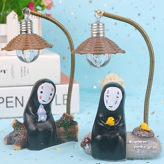 Zhizhong Vô Diện Người Đèn Led Miyazaki Hoạt Hình Spirited Away No Face Man Đèn Ngủ Nhựa Đồ Trang Trí Thủ Công Trẻ Em