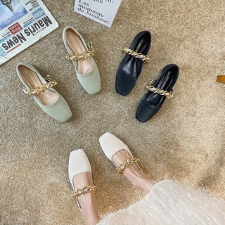 Giày Búp Bê Mũi Vuông Thiết Kế Thoải Mái Thời Trang Mùa Xuân