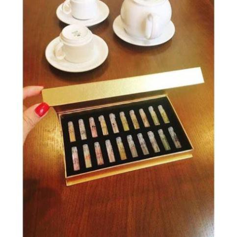 Bộ test nước hoa 20 mùi xịn hộp gỗ vàng | BigBuy360 - bigbuy360.vn