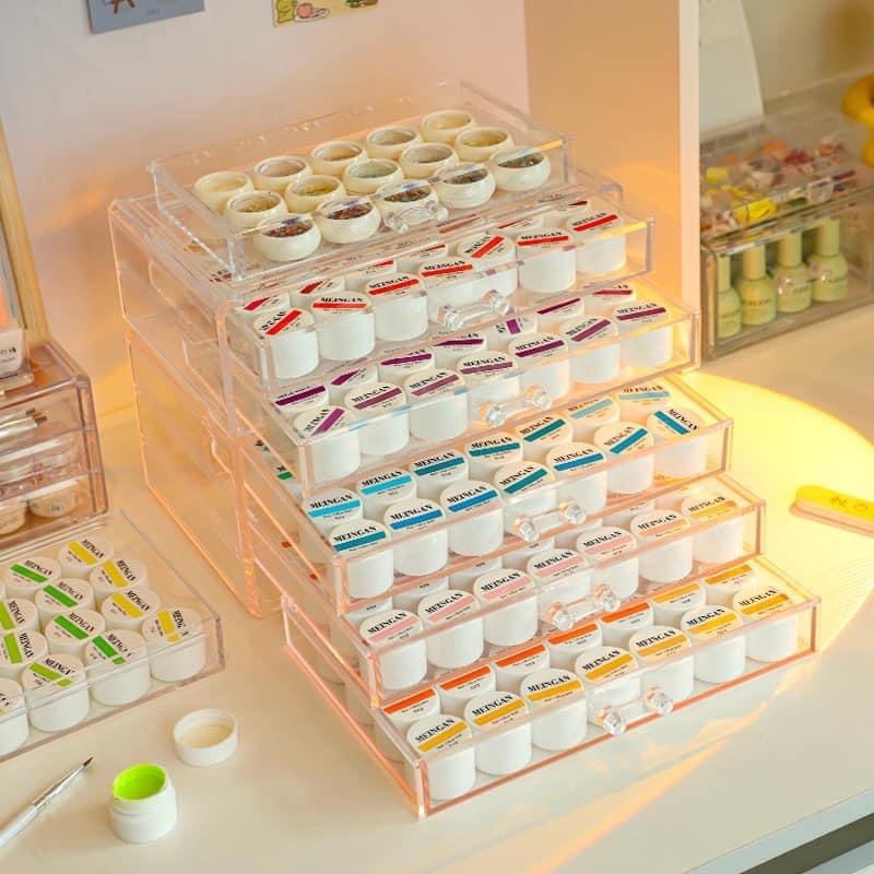 Tủ mica 5 tầng đựng phụ kiện Nail