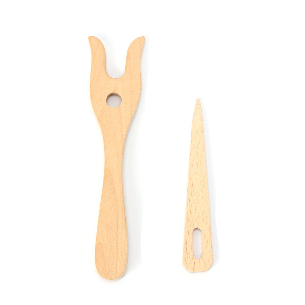 Dụng Cụ Đan Vòng Tay / Vòng Cổ Handmade Bằng Gỗ Hình Nĩa Độc Đáo DIY Cho Bé