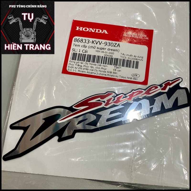 TEM CỐP SUPER DREAM 2009 ZIN CHÍNH HÃNG HONDA