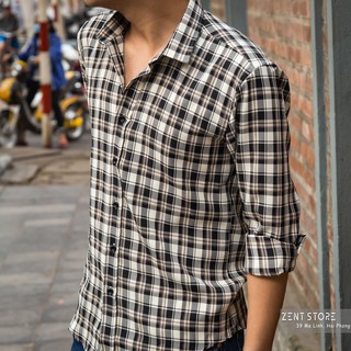 Sơ mi đũi kẻ  caro dài tay Z.R