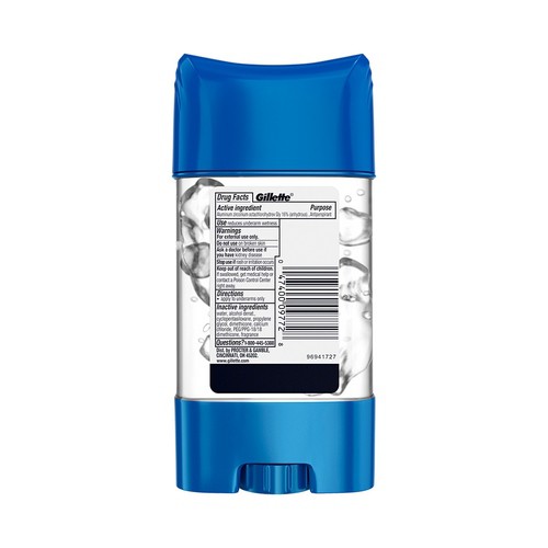 Lăn khử mùi GILLETTE Clear Gel Advanced 5in1 Cool Wave của Mỹ 107ml