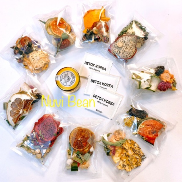 Gói lẻ Hoa Quả detox handmade pha trà thanh nhiệt, cung cấp vitamin cho cơ thể