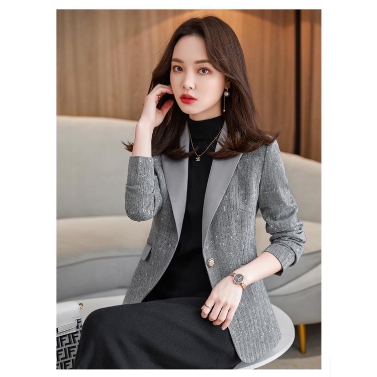 Áo Khoác Blazer Dáng Ôm Thời Trang Công Sở Thanh Lịch Cho Nữ