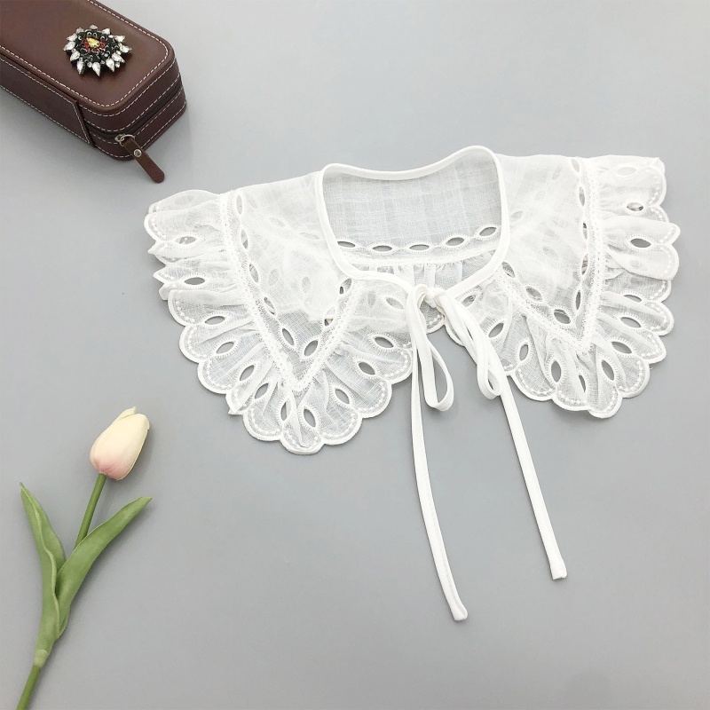 Cổ Áo Giả Thêu Họa Tiết Dickey Có Thể Tháo Rời Cho Nữ