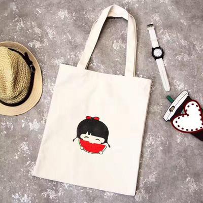 Túi Tote Vải canvas Đẹp Cực Hot có khóa miệng in Hình Búp Bê