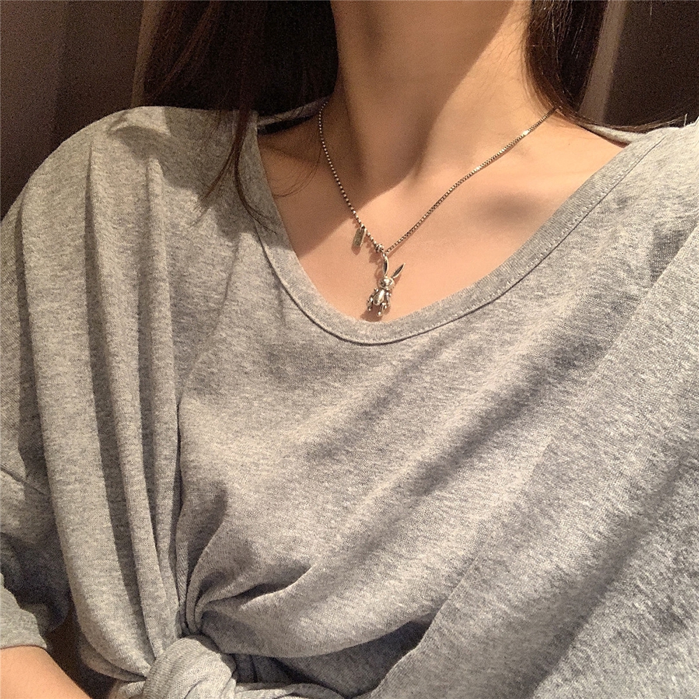 Vòng Cổ Choker Mặt Hình Gấu / Thỏ Phong Cách Hàn Quốc