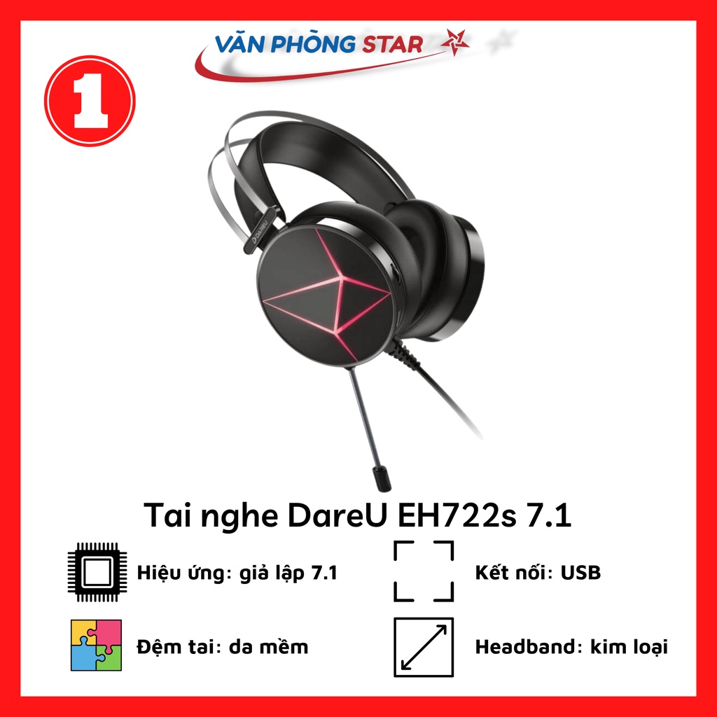 Tai nghe DareU EH722s 7.1 chính hãng