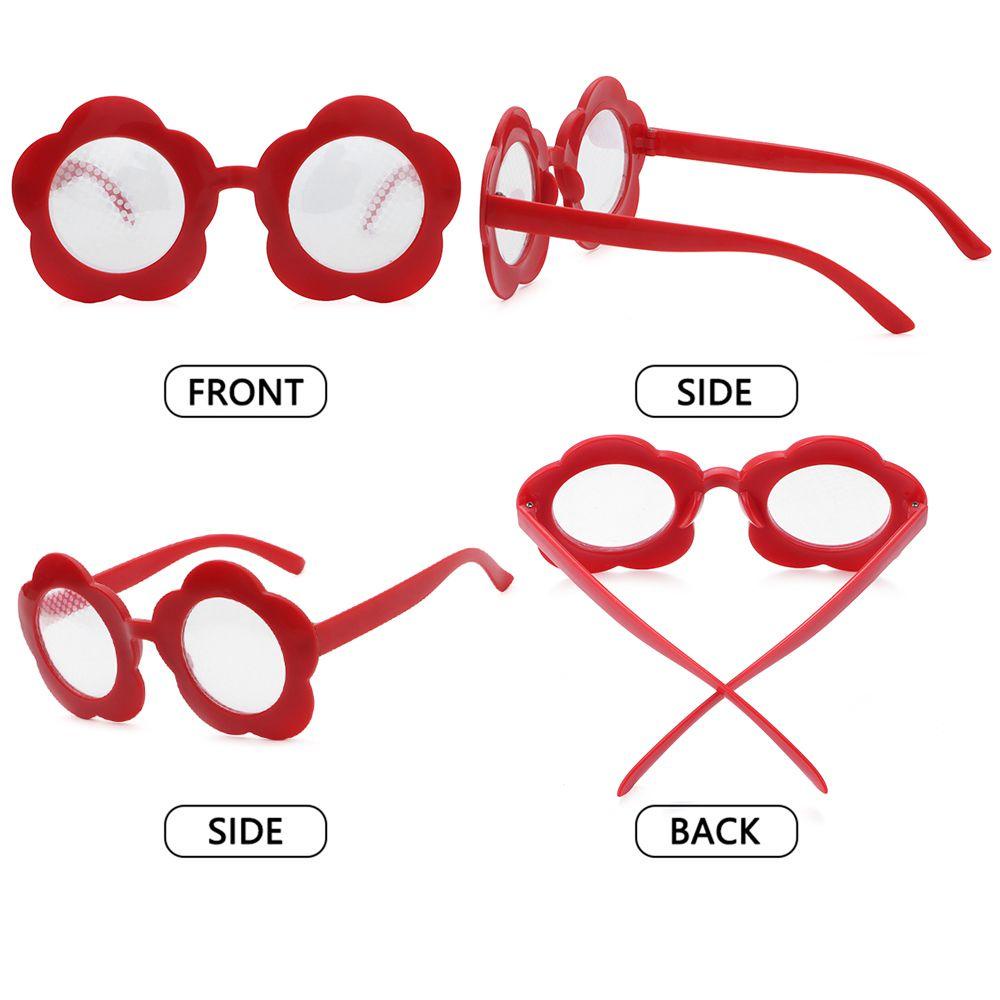 ONLY Aesthetic Special Effect Glasses Funny Sunflower Shaped Fireworks Diffraction Glasses Accessories Light Changing Eyewear Rave Glasses Festival Party Lights Change to Firework Shape/Multicolor