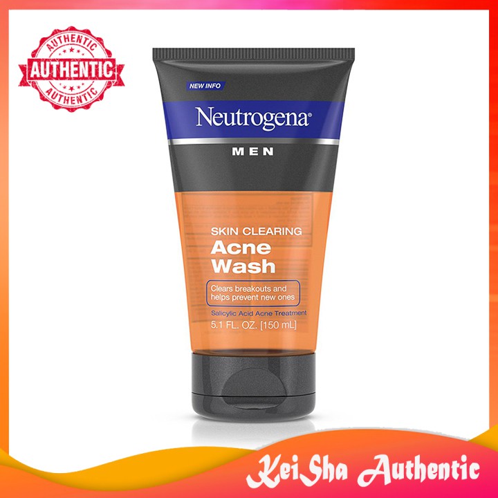 Sữa Rửa Mặt Cho Nam Neutrogena Men Skin Clearing Acne Wash (150ml) - KEISA COSMETIC