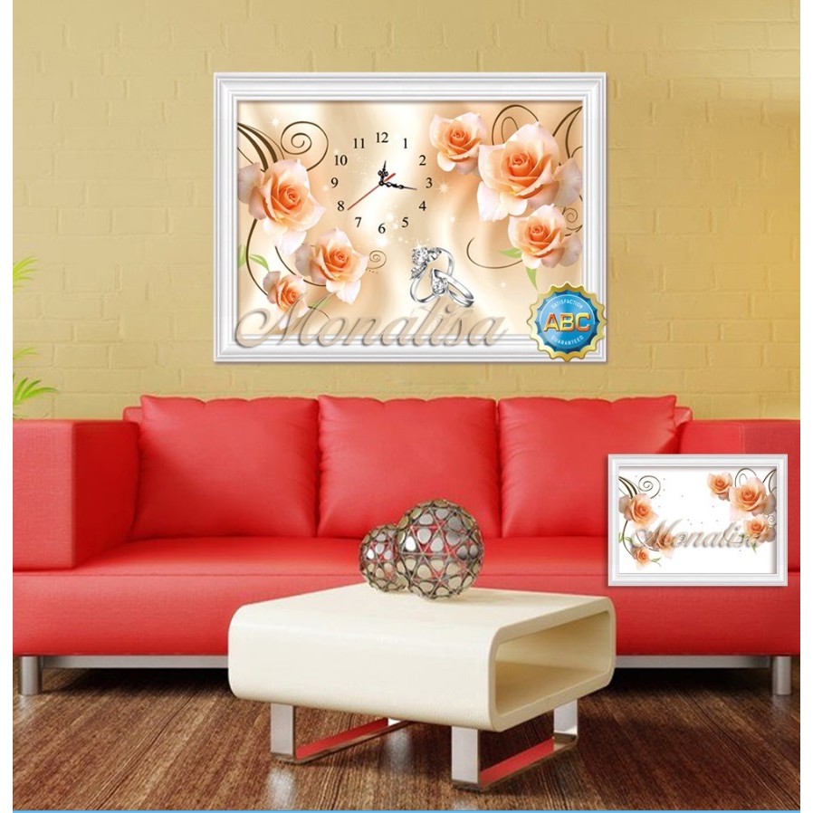 Tranh đính đá đồng hồ ina8124 70x50cm
