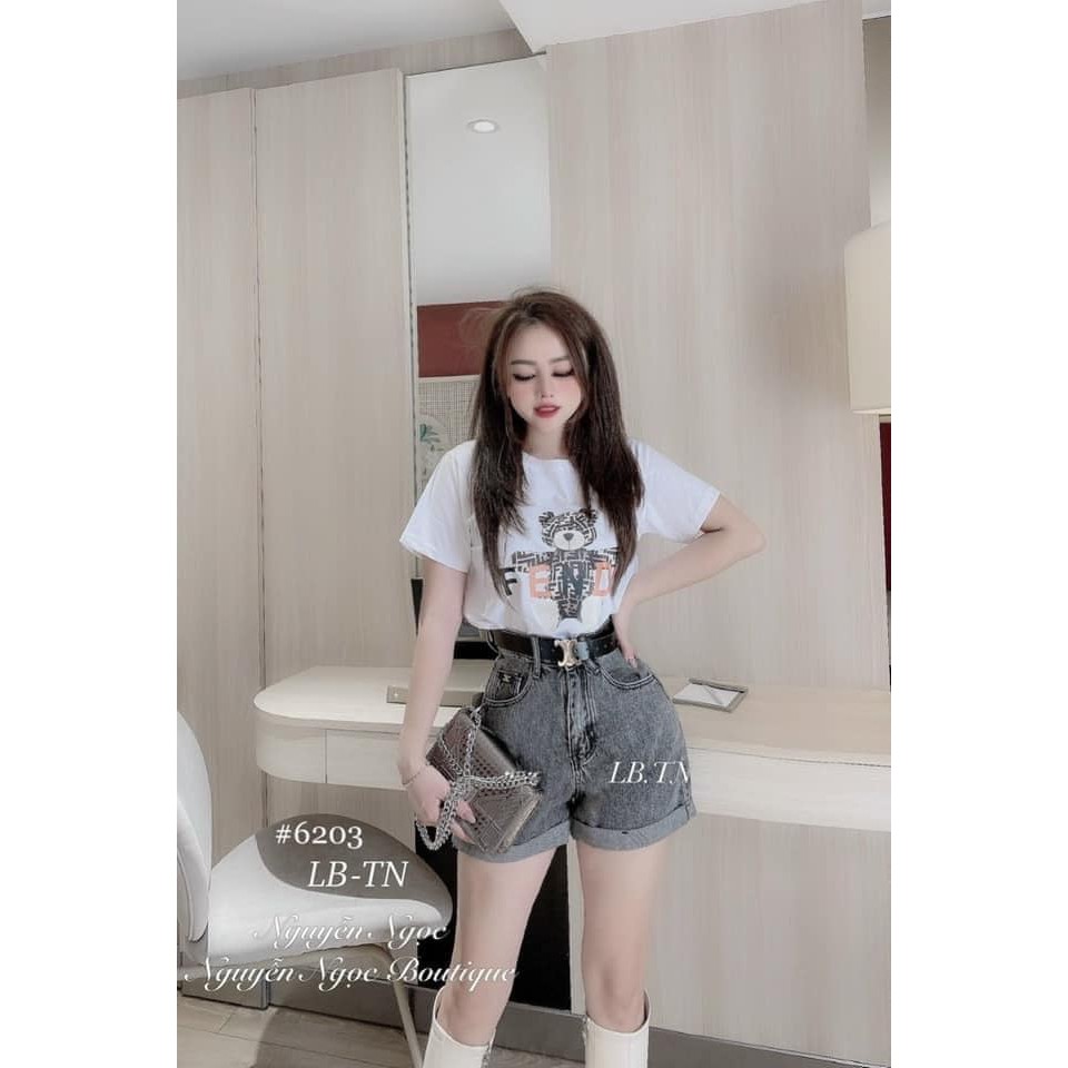 Quần sooc jeans 3 màu VÂN gấu kèm đai mã 380 (kèm ảnh thật,video) | BigBuy360 - bigbuy360.vn