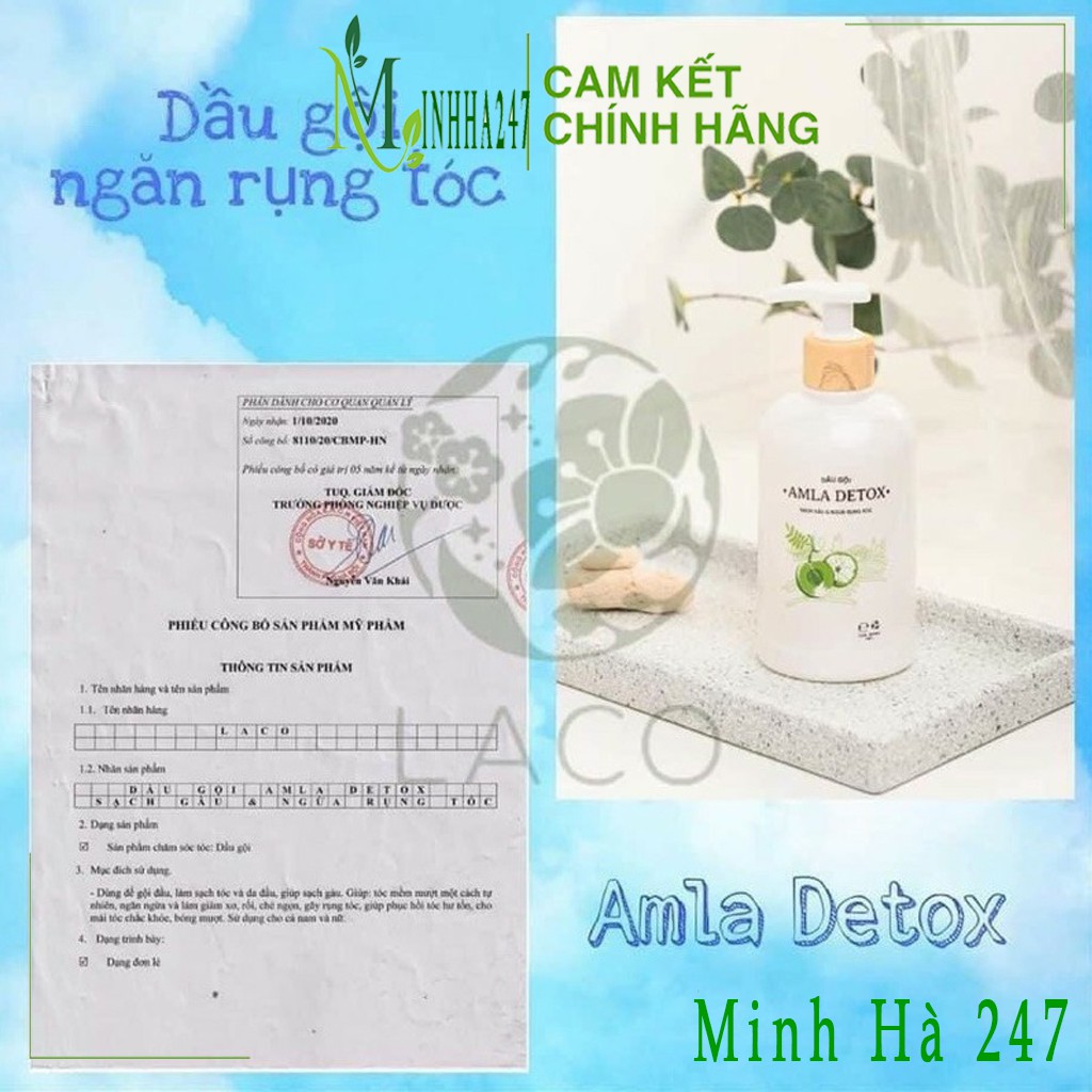 Dầu Gội Organic Amla Laco Cam kết chính hãng