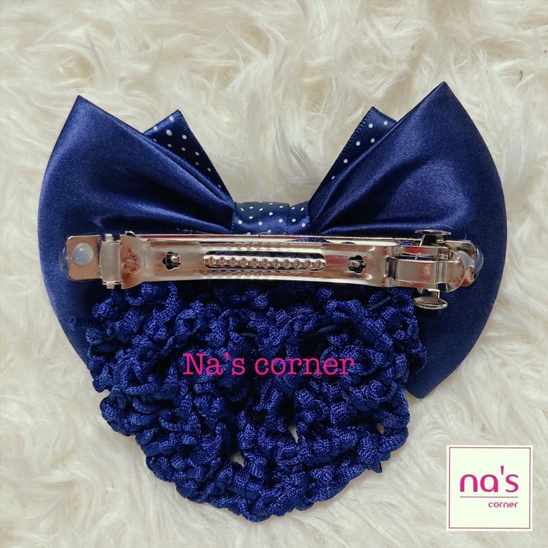 Kẹp lưới bới tóc búi tóc hoạ tiết cao cấp (9)