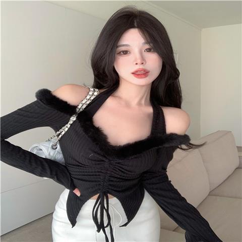 Áo Dệt Kim Tay Dài Thời Trang Xinh Xắn Đáng Yêu Cho Nữ