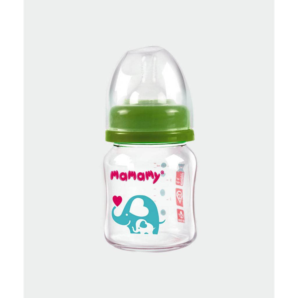 Bình sữa Mamamy 120ml cổ rộng chống sặc, chống đầy hơi an toàn cho bé (nhiều size)