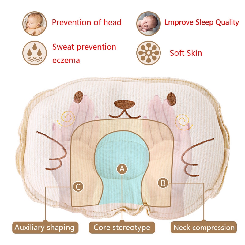 Gối ngủ định hình đầu chống lăn cho bé sơ sinh