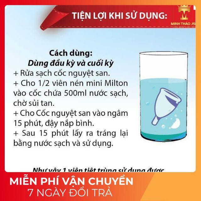 Viên Tiệt Trùng Cốc Nguyệt San Milton Hộp 50viên [ Chính hãng]