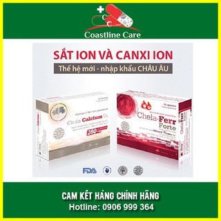[combo 2 hộp chela canxi và chela-ferr] dành cho bà bầu