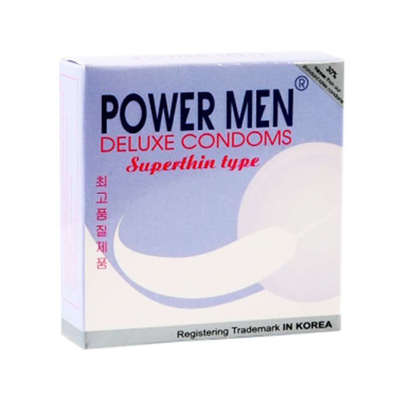 [Chất Lượng Cao]Hộp 12 cái Bao Cao Su Power Men Super Thin Siêu Mỏng - [Siêu Rẻ]