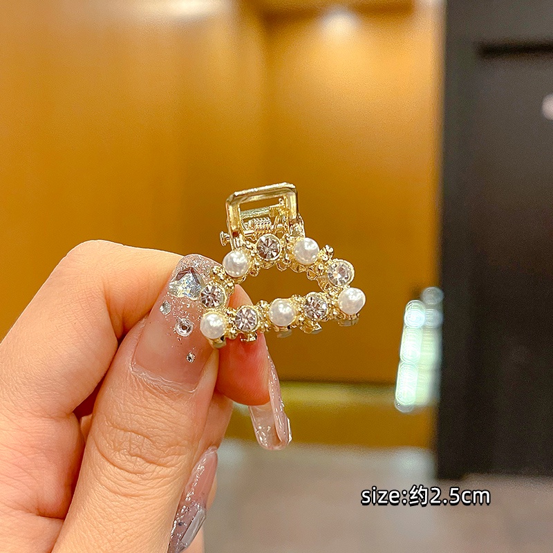 Kẹp Tóc Kim Loại Đính Ngọc Trai Thời Trang Cho Nữ