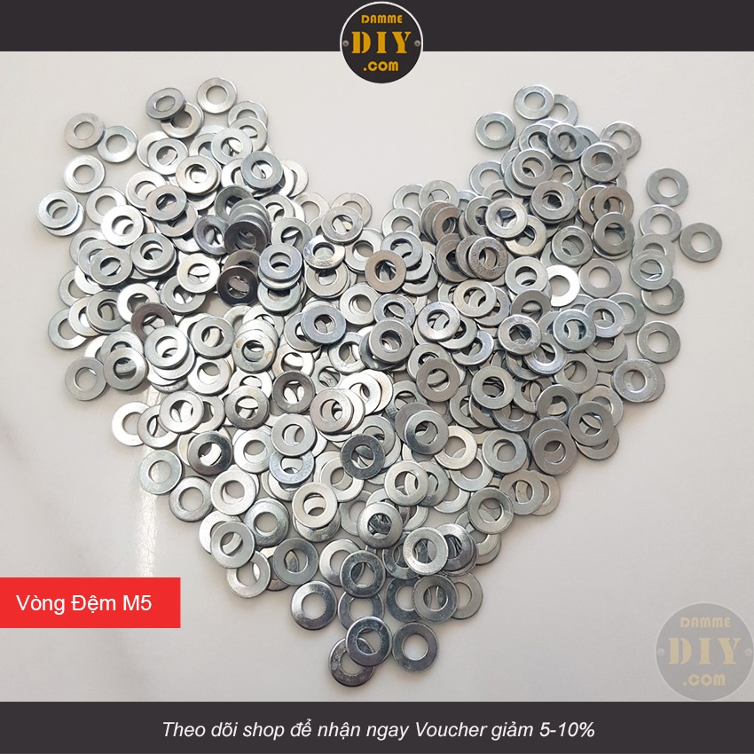 Bộ 50 vòng đệm, long đền M4 M5 M6 dùng cho bu lông đai ốc M4 M5 M6
