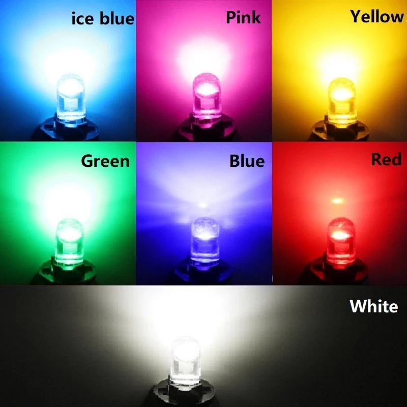 Đèn LED COB T10 W5W 7 Màu Ánh Sáng Trắng Lãng Mạn Đa Ứng Dụng