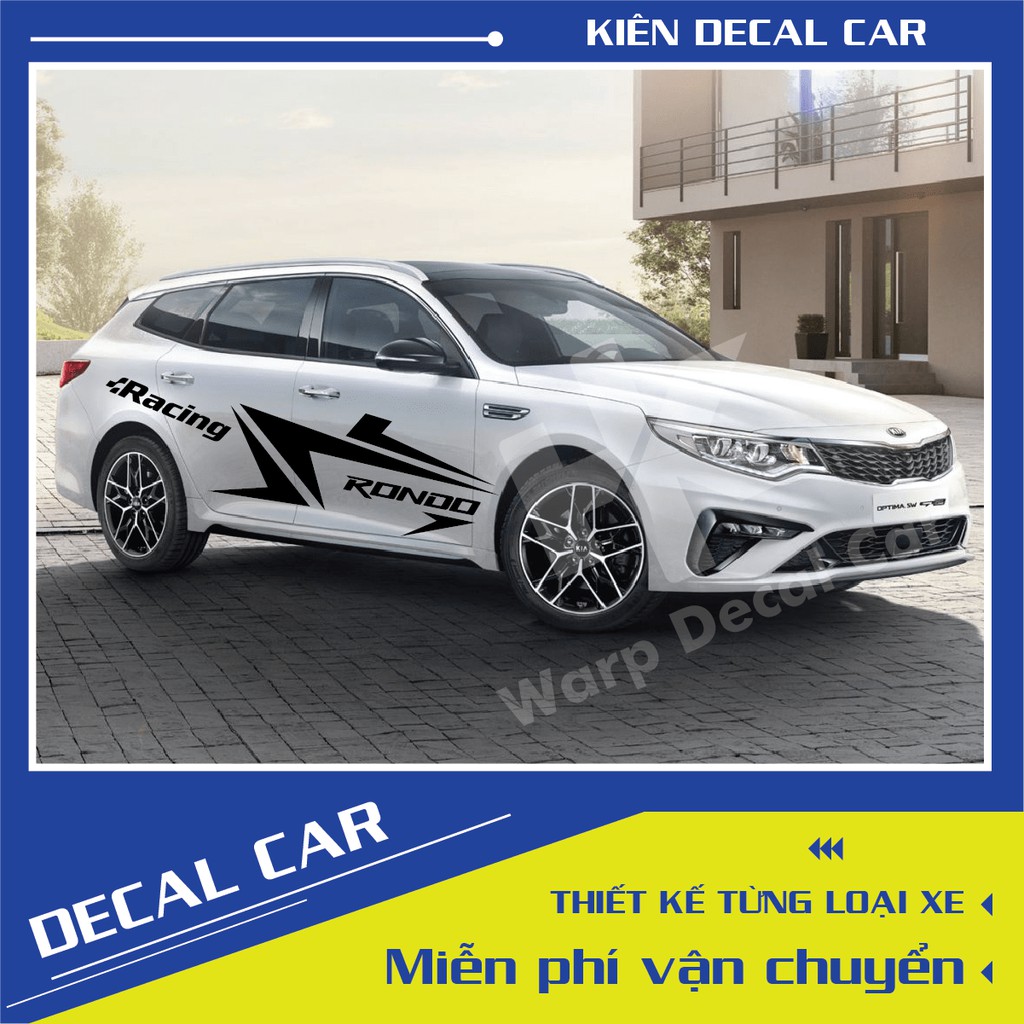Tem xe Rondo-decal Rondo phong cách thể thao